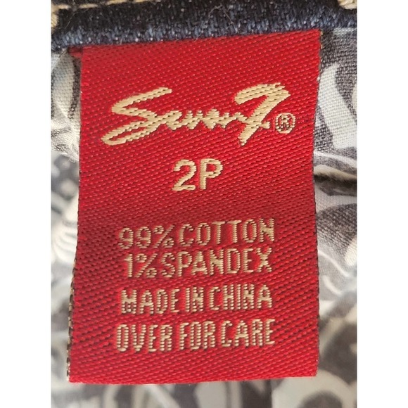 Seven7 Mid Rise Bootcut Flare Rhinestone Pocket Medium Wash Jeans Size 32 - Picture 12 of 12